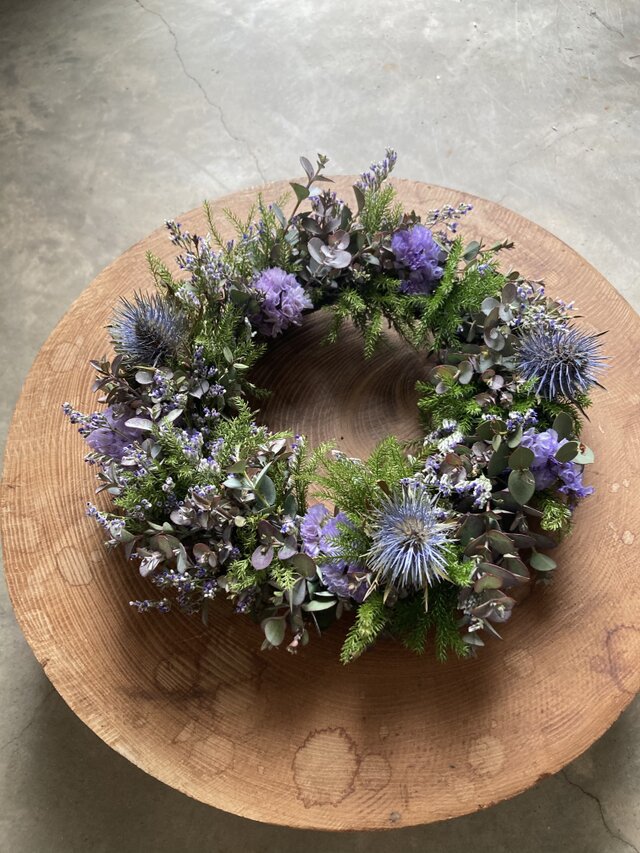 春のドライリース  ~タチカズラとエリンジューム