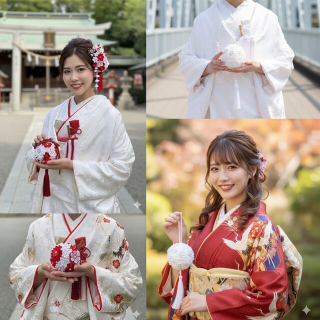 フラワーボール ちりめんボール ブーケ ボールブーケ 装花 ブライダル