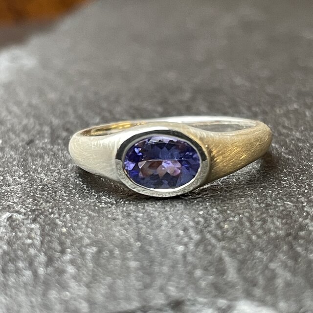 DAIMARU 紫色オーバルリング タンザナイト 0.7ct OV 印台 シルバーSV925リング | iichi 日々