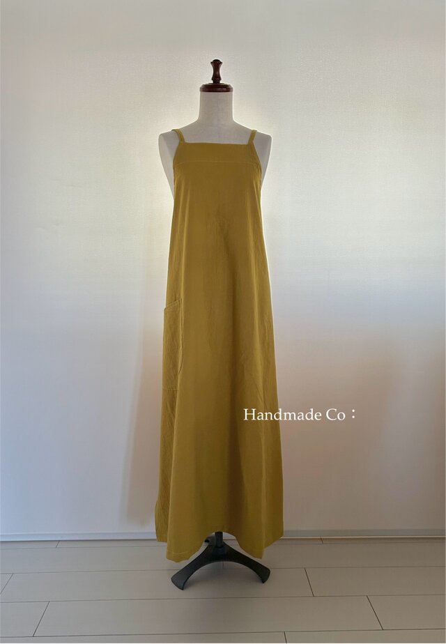エプロン  マキシサイズ : : mustard