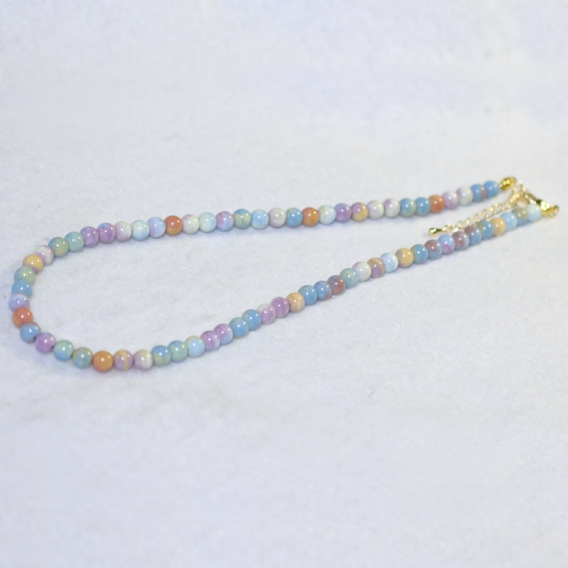 アラシャンアゲートのシンプルネックレス（6mm）