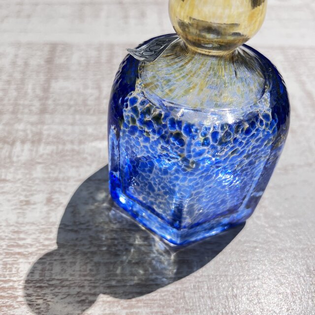 北欧＊イエロー×ブルーのガラスの小瓶/バーティルヴァリーン/小瓶