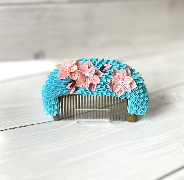 つまみ細工髪飾り 花櫛「桜が咲いた」 | iichi 日々の暮らしを心地よく