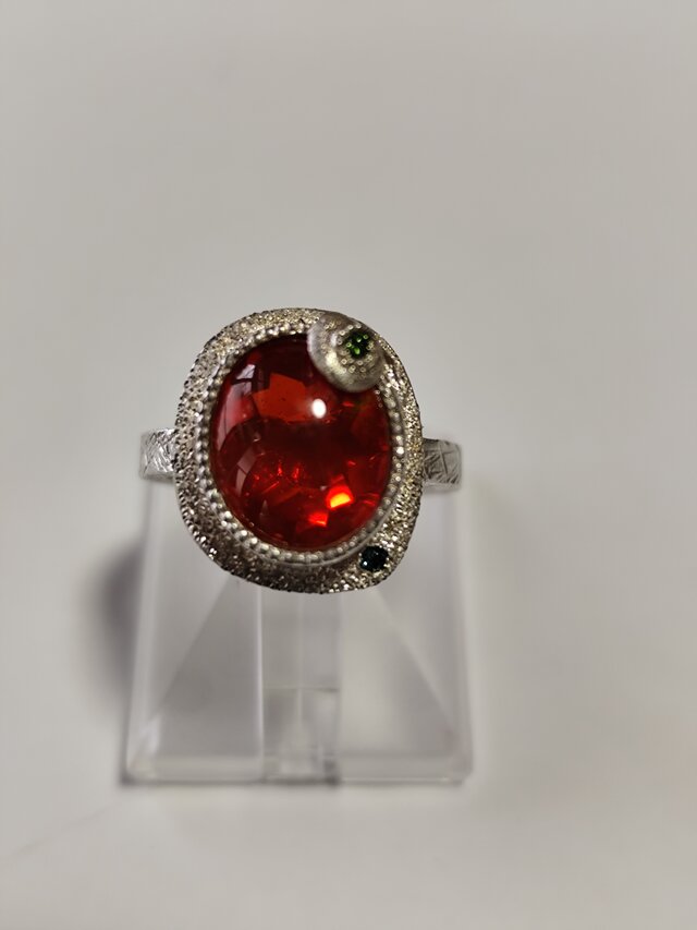 メキシコファイヤーオパールリング