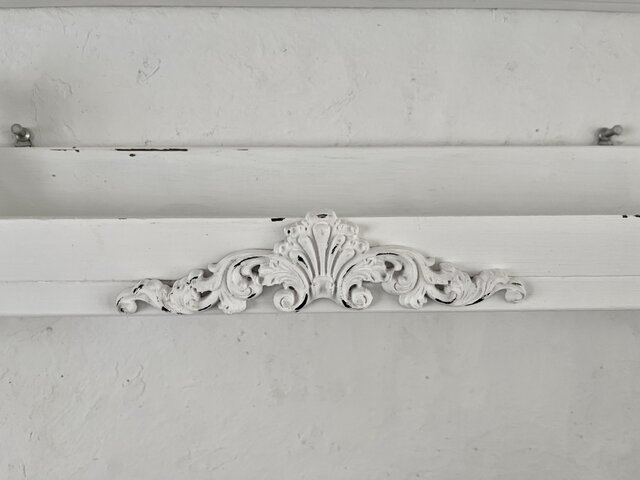 限定 2 アンティーク 60cmウォールシェルフ ピュアホワイト