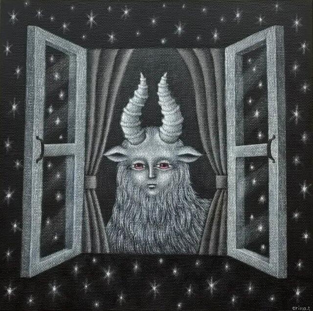 原画「夜の空気」キャンバス S3号 | iichi 日々の暮らしを心地よくする