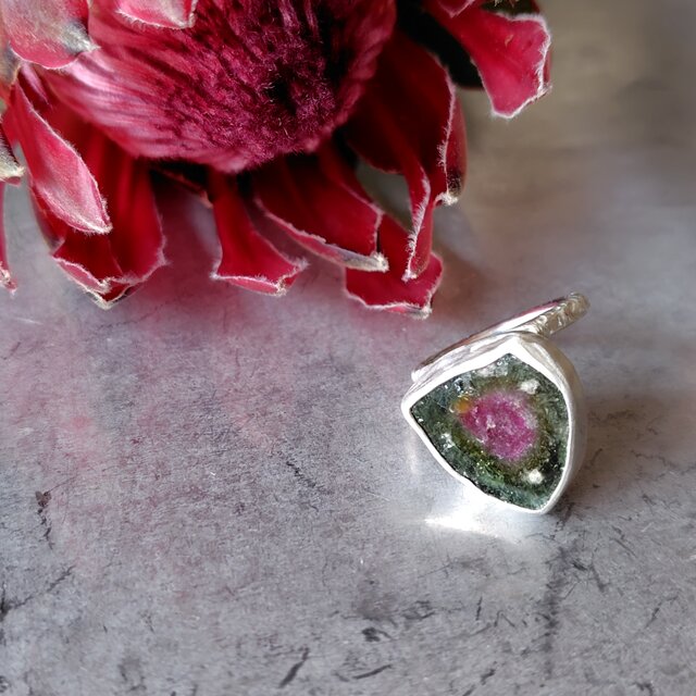 ウォーターメロントルマリンシルバーリング#14