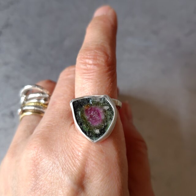 ウォーターメロントルマリンシルバーリング#14 | iichi 日々の暮らしを