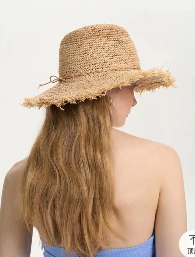 【未使用】MASAKAZU FURUSAWA ストローハット F ラフィアハット ラフィア 帽子 中折れハット ラフィア帽 麦わら帽子 ラフィアハット