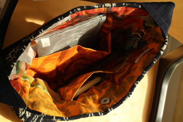 古布型染と酒袋のショルダーバッグとミニチュア2個　ハンドメイド 000000000996_1_9Rw1XUr.jpg