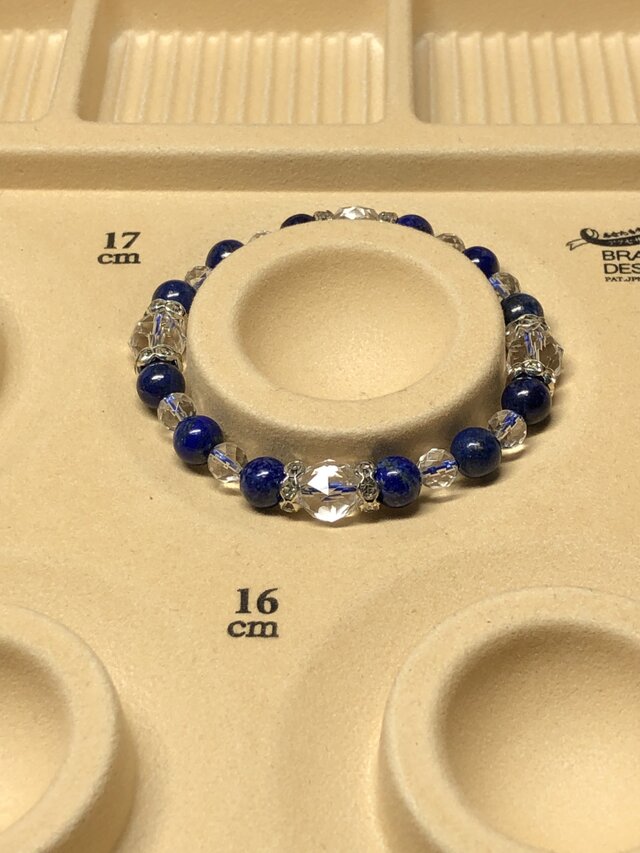 ラピスラズリ スターカット水晶 天然石ブレスレット | iichi