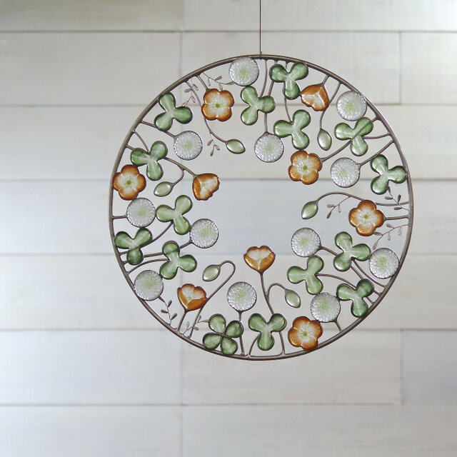 ガラスのリース［野に咲く花］ＬL