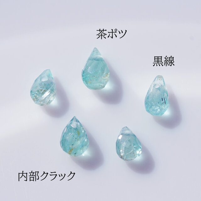 ひ94 美品　天然ベリル　エメラルド　処理石　透明　緑　ビーズ　ネックレス34g ビズー公式】5月誕生石(エメラルド)×ダイヤモンド K18(18金)/K10
