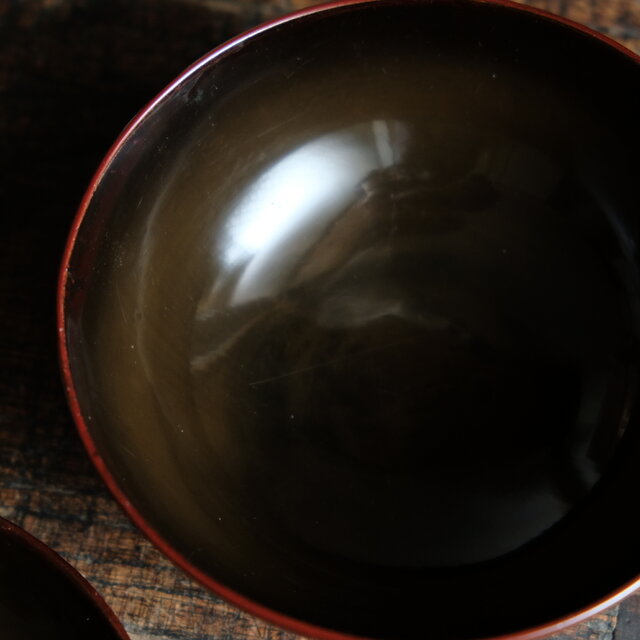 松と漢字◆古輪島塗　漆芸沈金蓋付椀　骨董・antiques 梅と鳥　大正昭和初期 松と漢字◇古輪島塗 漆芸沈金蓋付椀 骨董・antiques 梅と鳥 大正