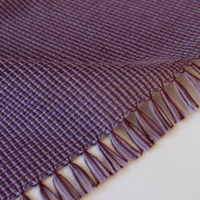 コットン100％チクチクしない手織り薄手ストール【ラベンダー