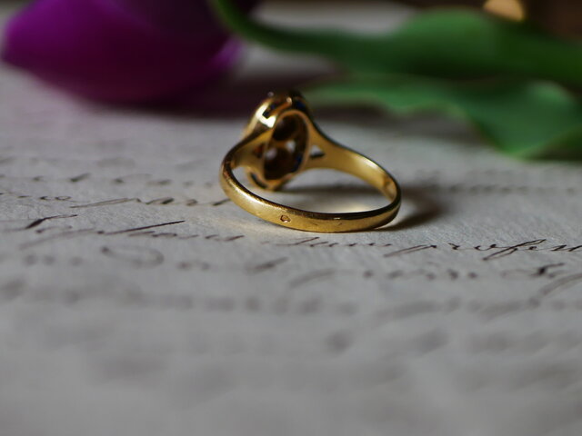 TOEICROWN K18アンティークリング FR-56 アールデコ K18 アンティークリング 指輪 フランス