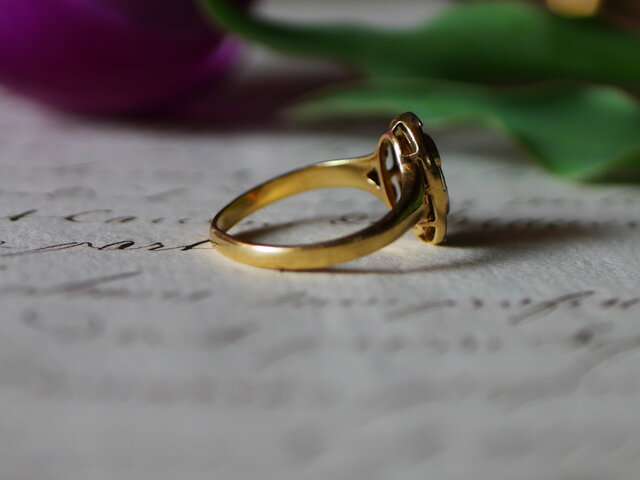 アールデコ　K18 アンティークリング　フランスアンティーク FR-56 アールデコ K18 アンティークリング 指輪 フランス