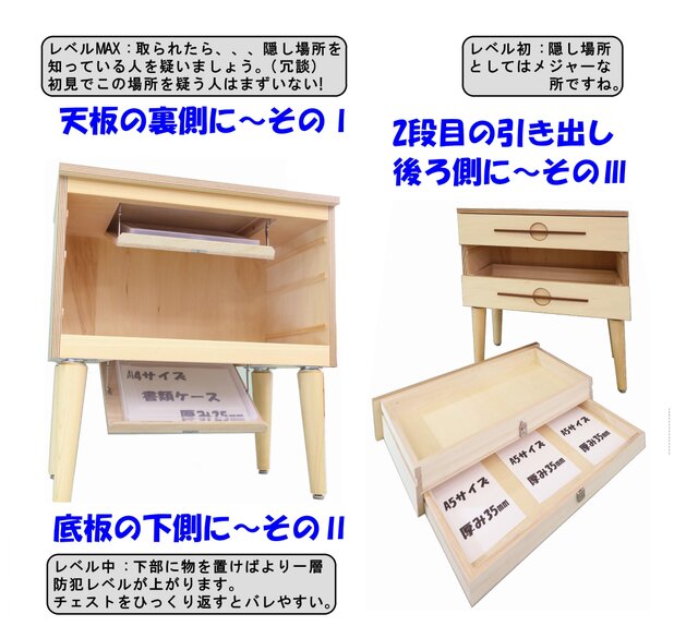 隠収納付収納棚 ニンジャチェスト | iichi 日々の暮らしを心地よくする