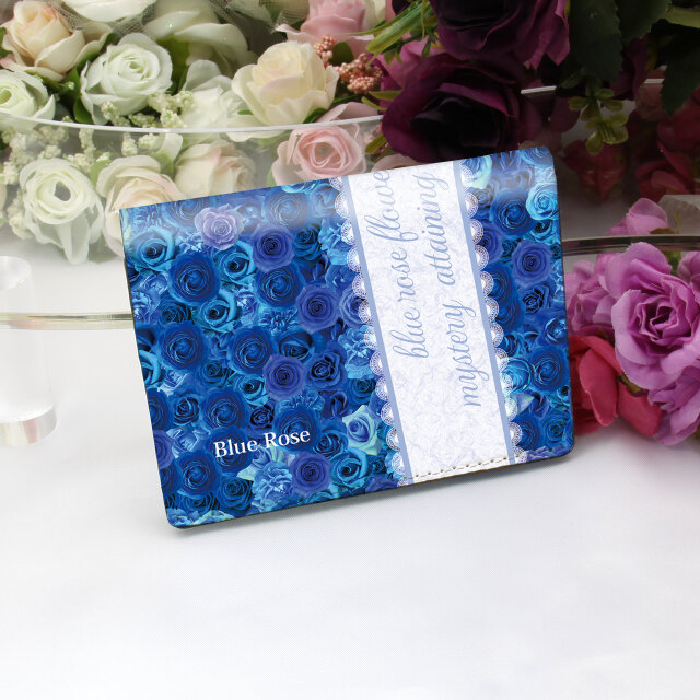 定期入れ/パス入れ/名刺入れ  カードケース 【Blue RoseⅣ（ブルーローズⅣ）】（名入れ可）