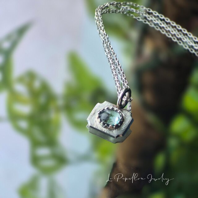 Cadre ブルートルマリン シルバーネックレス | iichi 日々の暮らしを