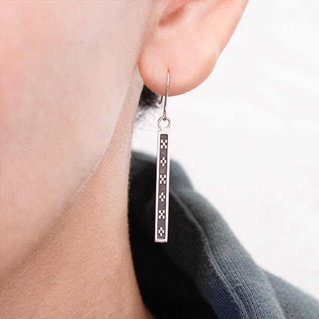 ミンサー柄彫刻耳飾 rpc-152 | iichi 日々の暮らしを心地よくする