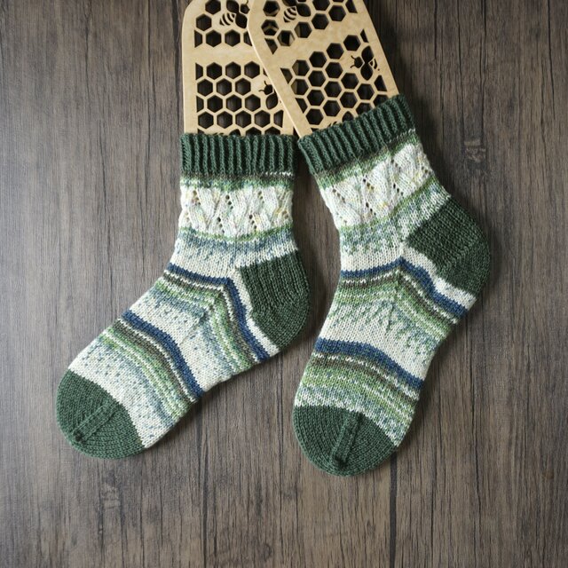 手編みの靴下