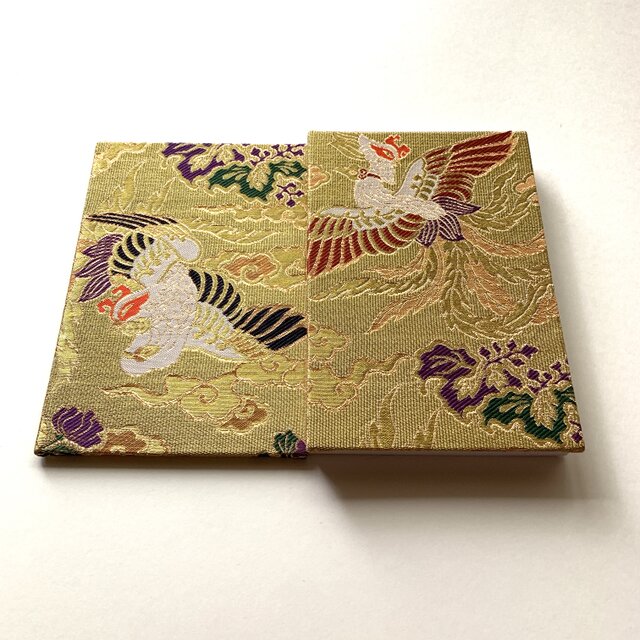 煌翔帖』 金襴織物御朱印帳 B6大判サイズ 鳳凰 瑞鳥 桐 雲 神秘