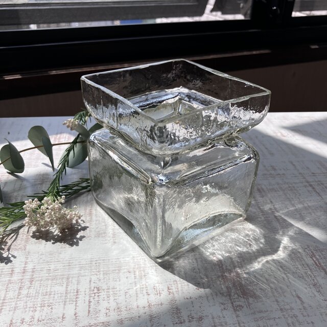 Pala＊氷のゆらぎの花瓶＊北欧＊クリアA／Lsize