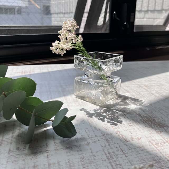 Pala＊氷のゆらぎの花瓶＊北欧＊クリア／XS／リーヒマエンラシ