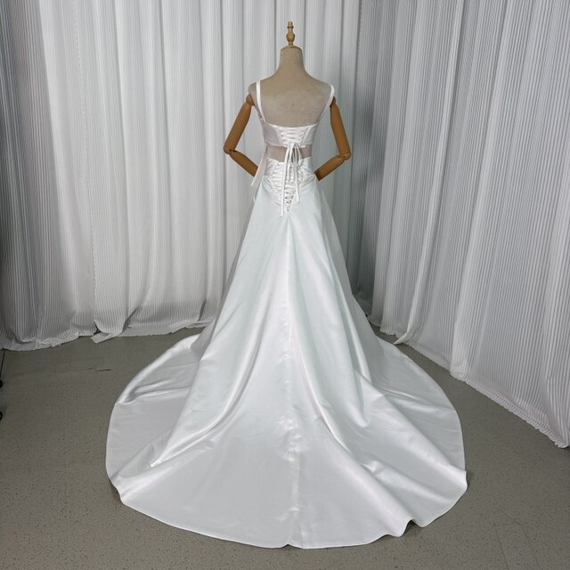 パーティードレス オフホワイト キャミソール ツーピース