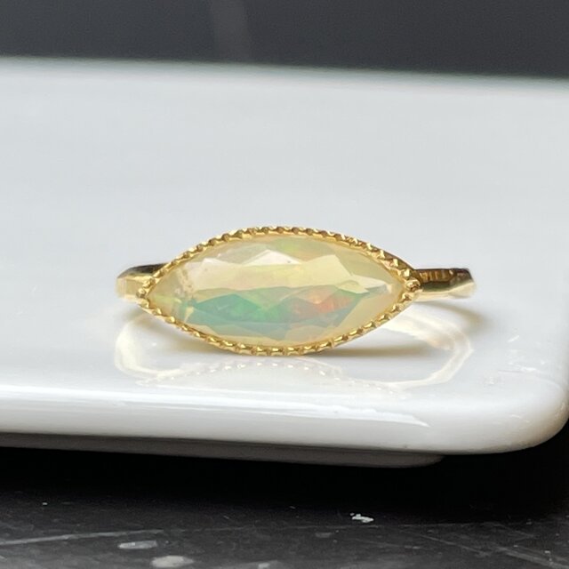オパール マーキスカット 0.96ct シルバーSV925リング | iichi オパール マーキスカット 0.96ct シルバーSV925リング | iichi