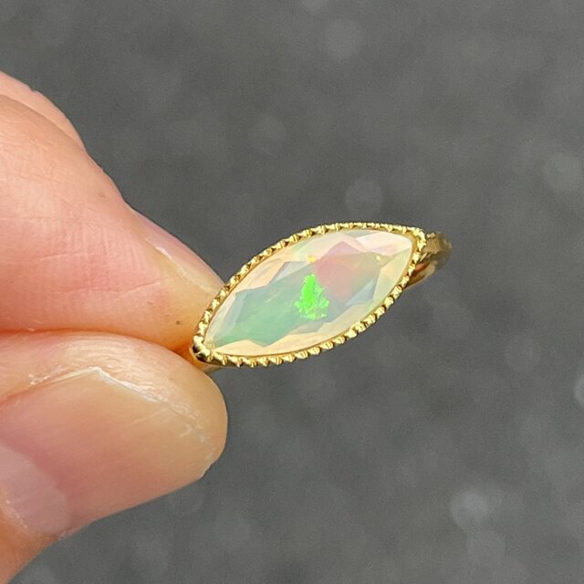 オパール マーキスカット 0.96ct シルバーSV925リング | iichi