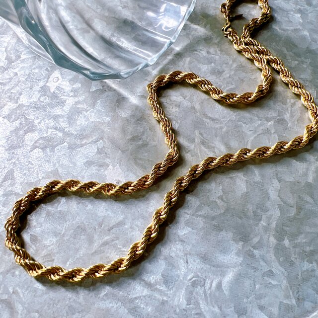 NM50-【 MONET 】モネ・ヴィンテージネックレス 1980s Gold Tone