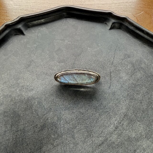 196 ヴィンテージ　ターコイズブルーのモルフォウィングブローチ（シルバー枠）