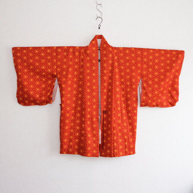 【和モダン羽織】麻の葉模様 絞りデザイン着物｜レトロ和装コーデに最適 日本製 | Haori Shibori Antique