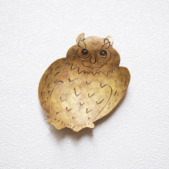 茶匙　ワシミミズク　真鍮