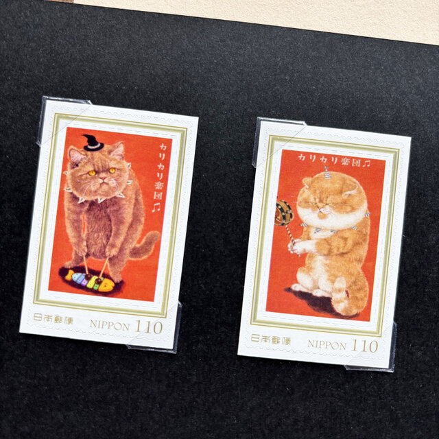 とりのこ切手『カリカリ楽団・もっきん&でんでん太鼓』 | iichi 日々の