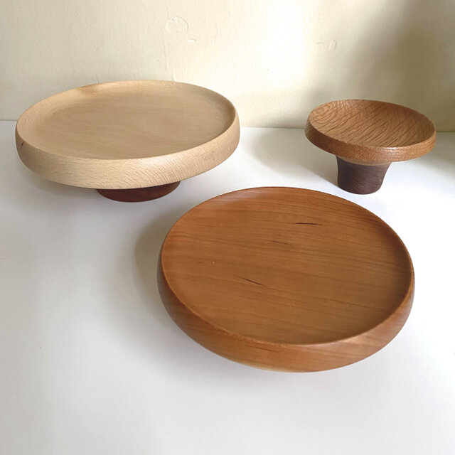 木のうつわ （ビーチ×チェリー高台） 直径18cm | iichi 日々の暮らしを