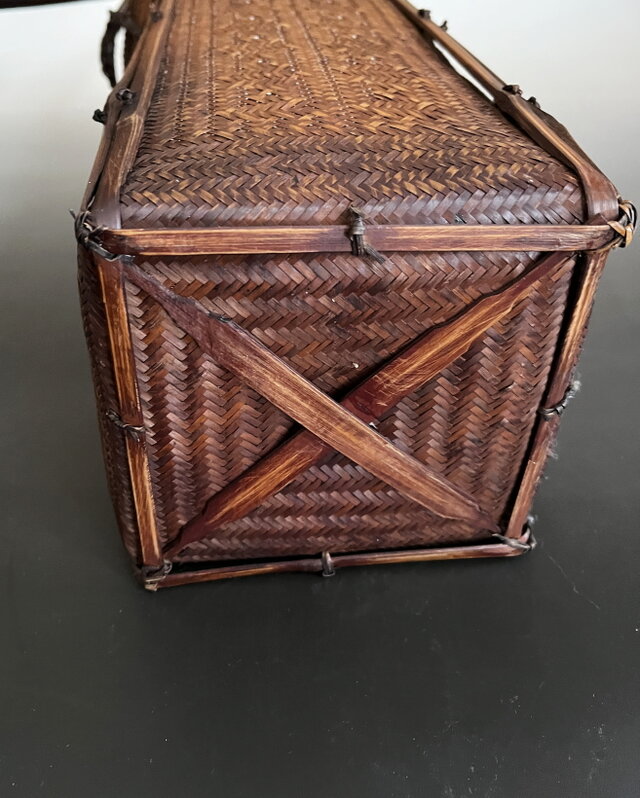 竹籠 花入れ 工芸品 茶道具 高さ63cm yk275 | iichi 日々の