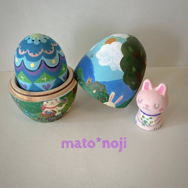 ロシア雑貨☆イースターエッグC(スタンド付き)H18cmオリガ新作マトリョーシカ ロシア雑貨☆イースターエッグC(スタンド付き)H18cmオリガ新作