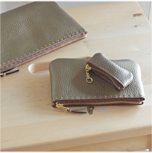 ジップポーチ　カッパー　M サイズ