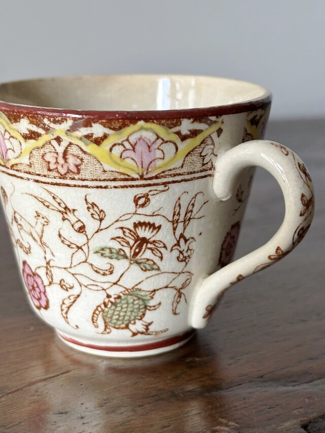 希少　美品　ジョワジールロワ　ショコラカップ　マロン　フランスアンティーク 希少 美品 ジョワジールロワ ショコラカップ マロン フランス