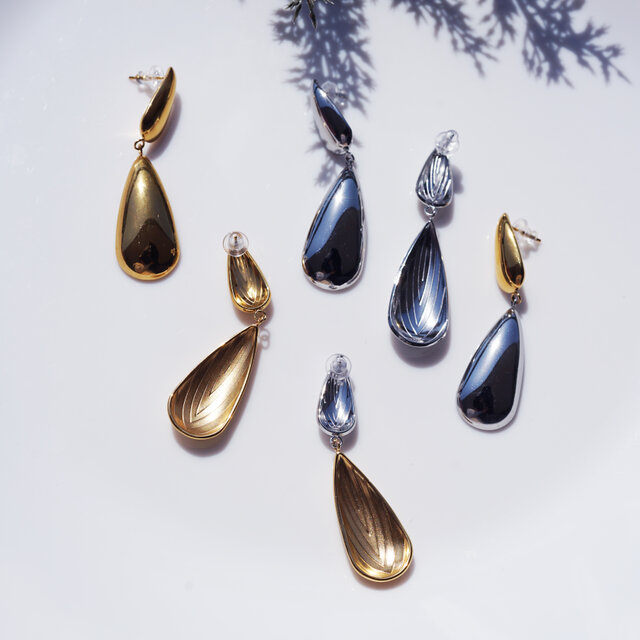 322】大人カラー ジャラジャラピアス/イヤリングハンドメイド