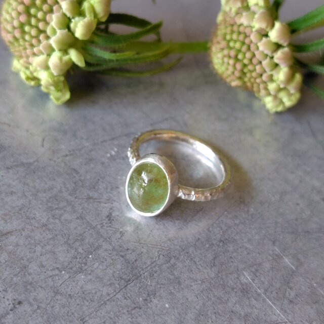 エメラルドシルバーリング#7