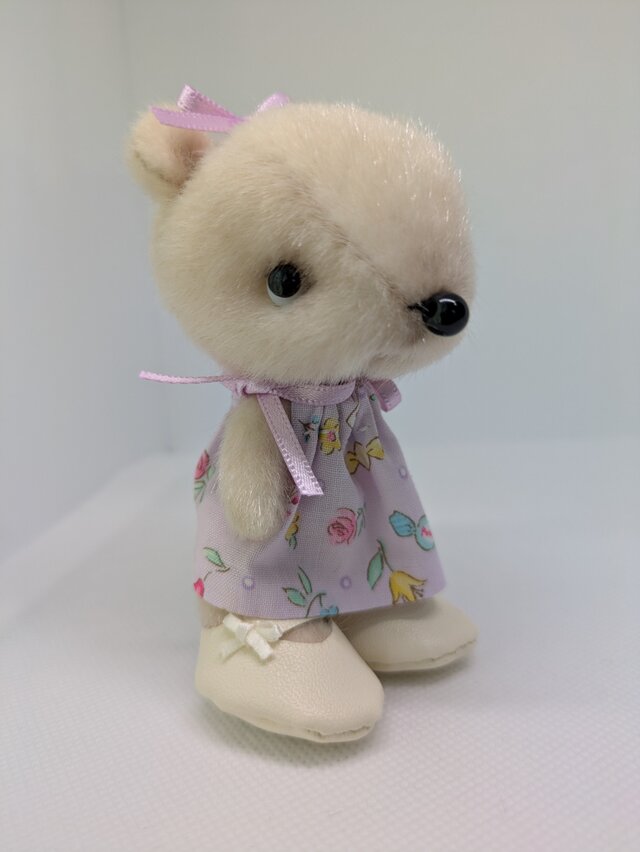 特価商品  ぬいぐるみ☆おめかしくまさん☆クリーム | 日々の暮らし iichi ぬいぐるみ