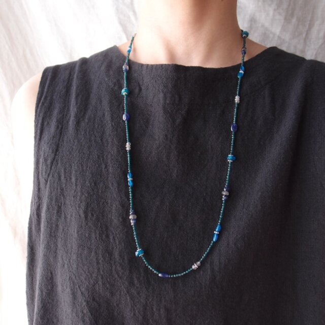 Glasses Code】BlueGreen / 2way グラスコード ネックレス兼用