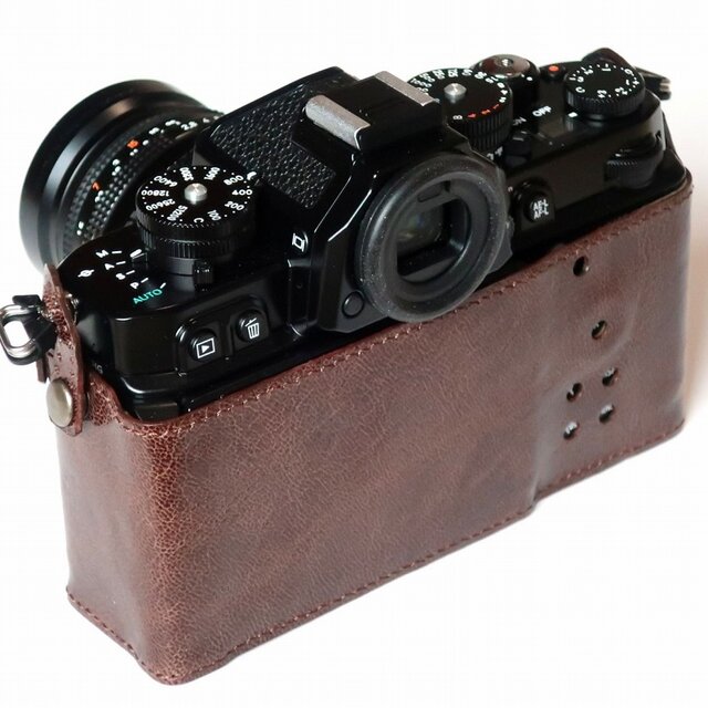 売約済み】ニコン Zf用 カメラケース 本革ハンドメイド ダークブラウン
