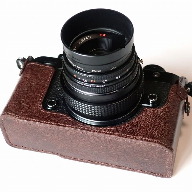 売約済み】ニコン Zf用 カメラケース 本革ハンドメイド ダークブラウン