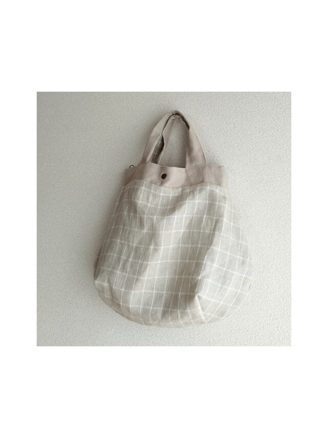 リネン 手さげ バッグ