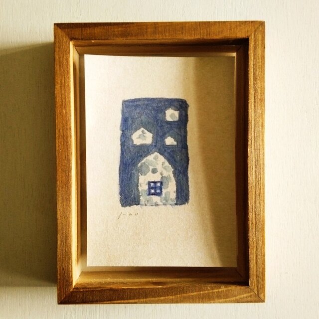 静かな気持ちになる青い絵画｜原画｜一点物｜水彩ドローイング